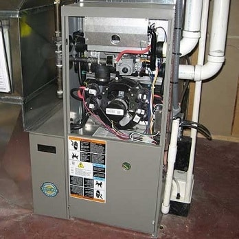 Gas Furnace with Front Panel Removed