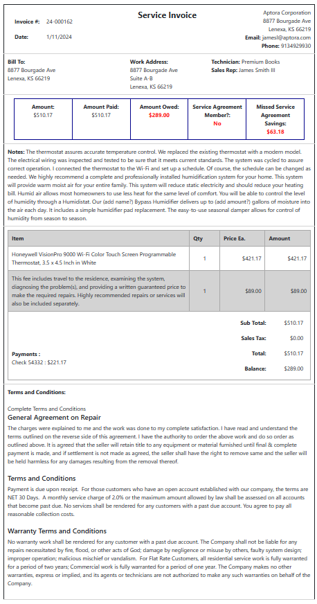 Invoice Software for Plumbing